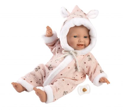 L15g Llorens levensecht babypopje soft body baby Bo met kleding 31 cm - Afbeelding 10