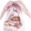 L02m Llorens levensechte babypop meisje full body glimlach met draagtas en speen 40 cm - Afbeelding 14