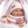 L02m Llorens levensechte babypop meisje full body glimlach met draagtas en speen 40 cm - Afbeelding 5
