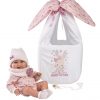L02m Llorens levensechte babypop meisje full body glimlach met draagtas en speen 40 cm - Afbeelding 15