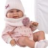 L02m Llorens levensechte babypop meisje full body glimlach met draagtas en speen 40 cm - Afbeelding 4