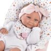L02n Llorens levensechte babypop meisje full body dicht mondje met slaapzak 40 cm - Afbeelding 5