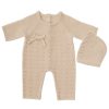 AS03b Poppenkleding perzik setje By Astrup voor pop 42 t/m 46 cm