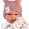L03d Llorens levensechte babypop meisje full body met omslagdeken en kleding 35 cm - Afbeelding 2
