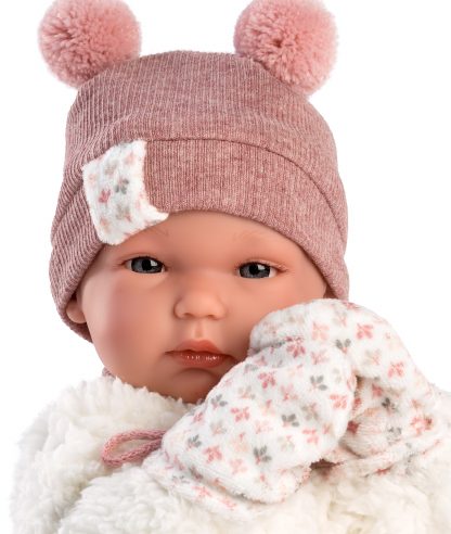 L03d Llorens levensechte babypop meisje full body met omslagdeken en kleding 35 cm - Afbeelding 2