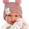 L03d Llorens levensechte babypop meisje full body met omslagdeken en kleding 35 cm - Afbeelding 7