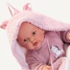 AJ26a Antonio Juan mini babypopje soft body baby popje met geluid kleding deken en speen 26 cm - Afbeelding 11