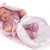 AJ26a Antonio Juan mini babypopje soft body baby popje met geluid kleding deken en speen 26 cm - Afbeelding 9