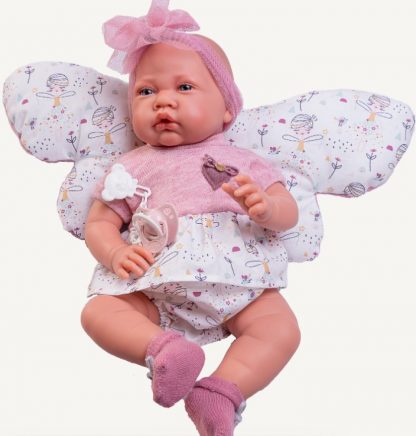 AJ14e Antonio Juan pop babypop soft body met kleding vlinder kussentje en speen 42 cm - Afbeelding 20