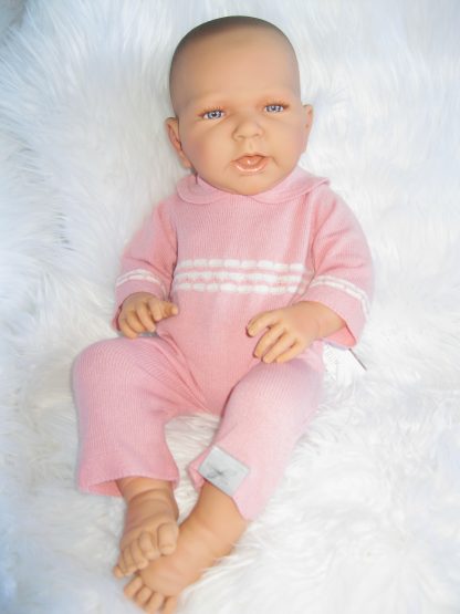 ADK1b Levensechte Babypop Newborn Meisje fullbody blank 52 cm in gebreid pakje - Afbeelding 6