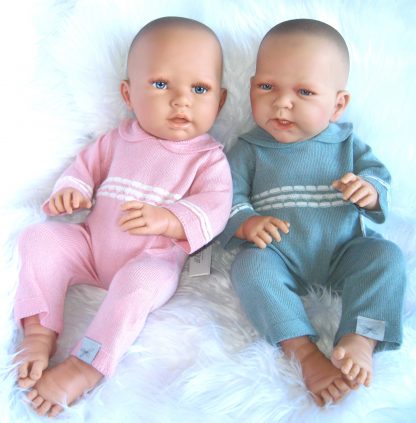ADK Levensechte Babypoppen set New born Meisje en jongen 52 cm in gebreid pakje - Afbeelding 19