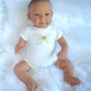 AD7l Levensechte Babypop softbody Lara met blauwe ogen met romper en speen - Afbeelding 17