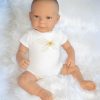 AD7l Levensechte Babypop softbody Lara met blauwe ogen met romper en speen - Afbeelding 7