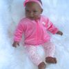 AD3b Levensechte Babypop soft body pop Naomi donker met kleding 53 cm - Afbeelding 20