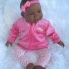 AD3b Levensechte Babypop soft body pop Naomi donker met kleding 53 cm - Afbeelding 5