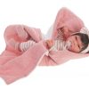 AJ09b Antonio Juan levensechte babypop fullbody meisje met haar kleding deken en speen 33 cm - Afbeelding 5