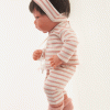 AJ09b Antonio Juan levensechte babypop fullbody meisje met haar kleding deken en speen 33 cm - Afbeelding 7