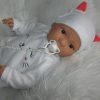 AD9d Levensechte Babypop Leoni softbody bruine ogen in 2 delig setje wit en speen 52 cm - Afbeelding 16