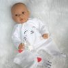 AD9d Levensechte Babypop Leoni softbody bruine ogen in 2 delig setje wit en speen 52 cm - Afbeelding 31