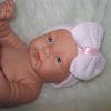 HE02u Poppen mutsje roze wit voor poppen van ca 45 t/m 54 cm - Afbeelding 5