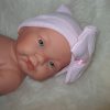 HE02u Poppen mutsje roze wit voor poppen van ca 45 t/m 54 cm - Afbeelding 3