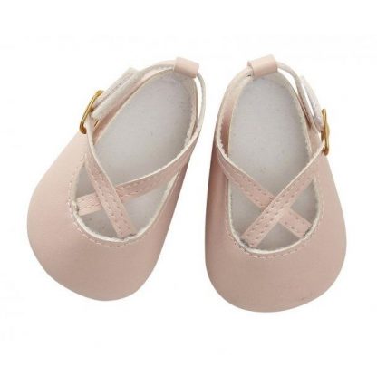 AS06a Poppenschoentjes roze By Astrup voor pop 41 t/m 46 cm