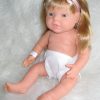 PD05a Babypop Preemie Meisje blank met blond haar 42 cm