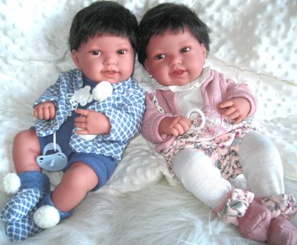 Aanbieding : Antonio Juan levensechte babypoppen tweeling jongen en meisje full body 43 cm - Afbeelding 4