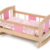 AKN1 Tidlo houten poppenbed - poppen schommelwieg met bekleding - Afbeelding 2