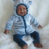 AD3i Levensechte Babypop soft body pop donker in 2 delige set 53 cm - Afbeelding 13