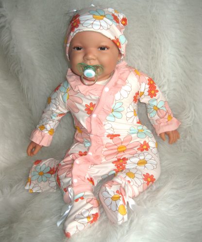 AD3l2 Levensechte Babypop soft body Naomi bruine ogen in kleding en speen 53 cm - Limited Edition