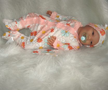 AD3l2 Levensechte Babypop soft body Naomi bruine ogen in kleding en speen 53 cm - Limited Edition - Afbeelding 13