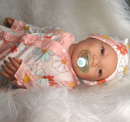 AD3l2 Levensechte Babypop soft body Naomi bruine ogen in kleding en speen 53 cm - Limited Edition - Afbeelding 10