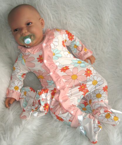 AD3l2 Levensechte Babypop soft body Naomi bruine ogen in kleding en speen 53 cm - Limited Edition - Afbeelding 3