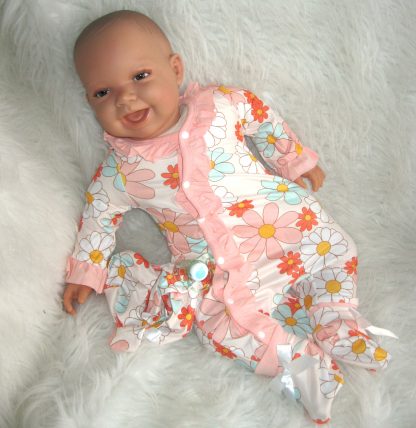 AD3l2 Levensechte Babypop soft body Naomi bruine ogen in kleding en speen 53 cm - Limited Edition - Afbeelding 19