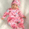 AD3l1 Levensechte Babypop soft body Naomi bruine ogen in kleding en speen 53 cm - Limited Edition - Afbeelding 23