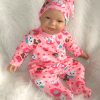 AD3l1 Levensechte Babypop soft body Naomi bruine ogen in kleding en speen 53 cm - Limited Edition - Afbeelding 5