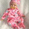 AD3l1 Levensechte Babypop soft body Naomi bruine ogen in kleding en speen 53 cm - Limited Edition - Afbeelding 8