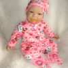 AD3l1 Levensechte Babypop soft body Naomi bruine ogen in kleding en speen 53 cm - Limited Edition - Afbeelding 9