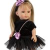 L22b Llorens popje soft body pop met blond haar en kleding 35 cm