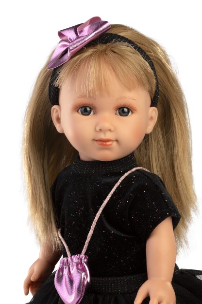 L22b Llorens popje soft body pop met blond haar en kleding 35 cm - Afbeelding 9