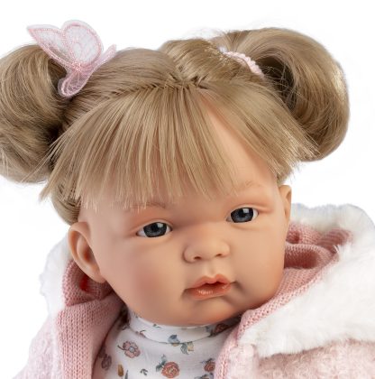 L17a Llorens babypop soft body pop blond haar met geluid kleding speen 38 cm - Afbeelding 7