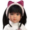 L23b Llorens pop soft body pop met zwart haar groene ogen 40 cm - Afbeelding 3