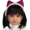 L23b Llorens pop soft body pop met zwart haar groene ogen 40 cm - Afbeelding 11