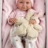 L00c Llorens levensechte babypop meisje fullbody met kleding en ligkussen 40 cm - Afbeelding 6
