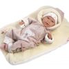 L10 Llorens levensechte babypop soft body met geluid kleding ligkussen en speen 42 cm - Afbeelding 5