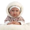 L10 Llorens levensechte babypop soft body met geluid kleding ligkussen en speen 42 cm - Afbeelding 3
