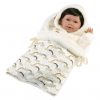 L08a Llorens levensechte babypop soft body met haar geluid kleding en speen 42 cm