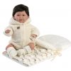 L08a Llorens levensechte babypop soft body met haar geluid kleding en speen 42 cm - Afbeelding 9