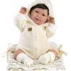 L08a Llorens levensechte babypop soft body met haar geluid kleding en speen 42 cm - Afbeelding 4